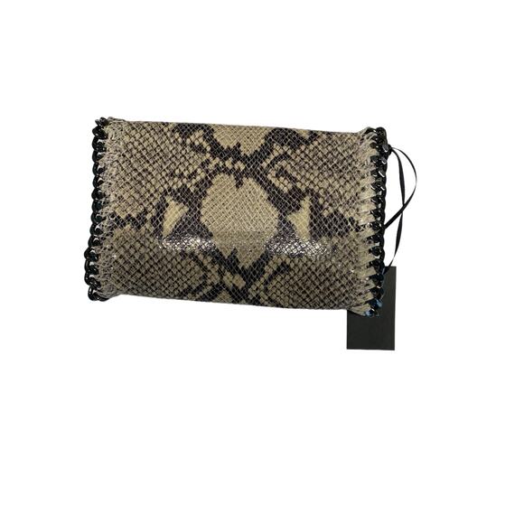 Snake Print Crossbody Bag with Chain Strap - Picture 5 of 8